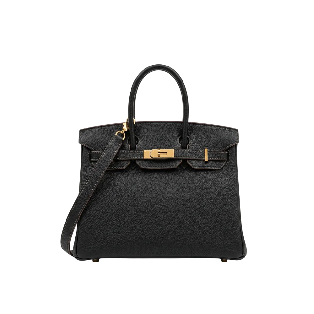 Hermès Kelly tas in taupekleurig leer met gouden details