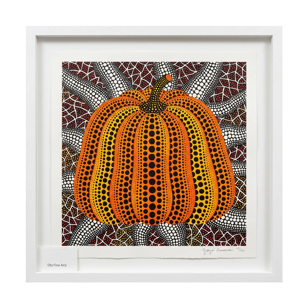Yayoi Kusama kunstwerk op papier