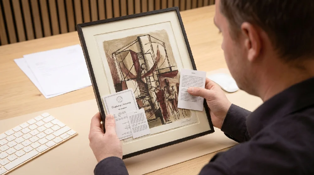 Taxatie van een Constant Nieuwenhuys Grafiek op locatie