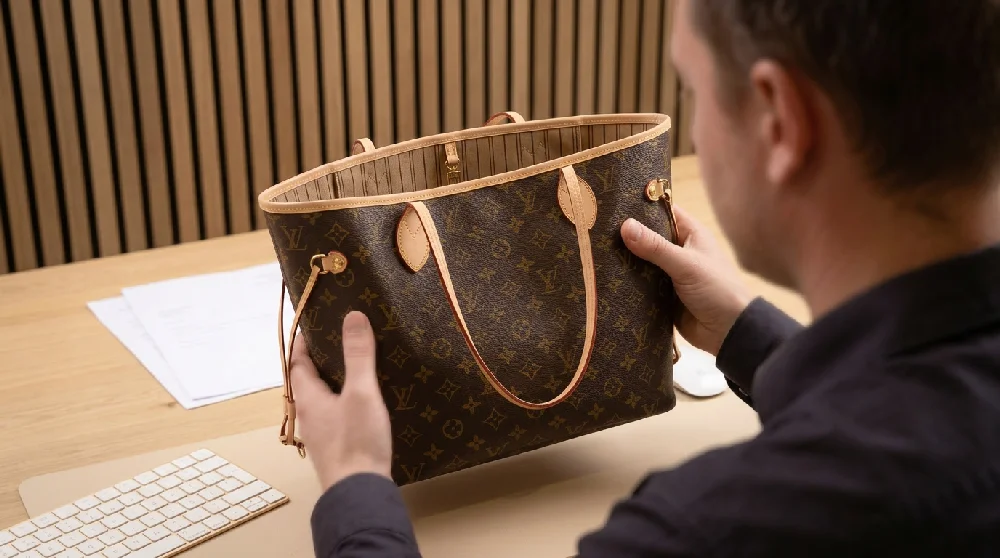 Taxatie van een Louis Vuitton tas door een expert