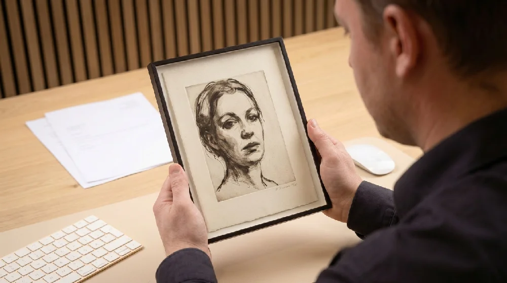 Taxatie van een schilderij op locatie