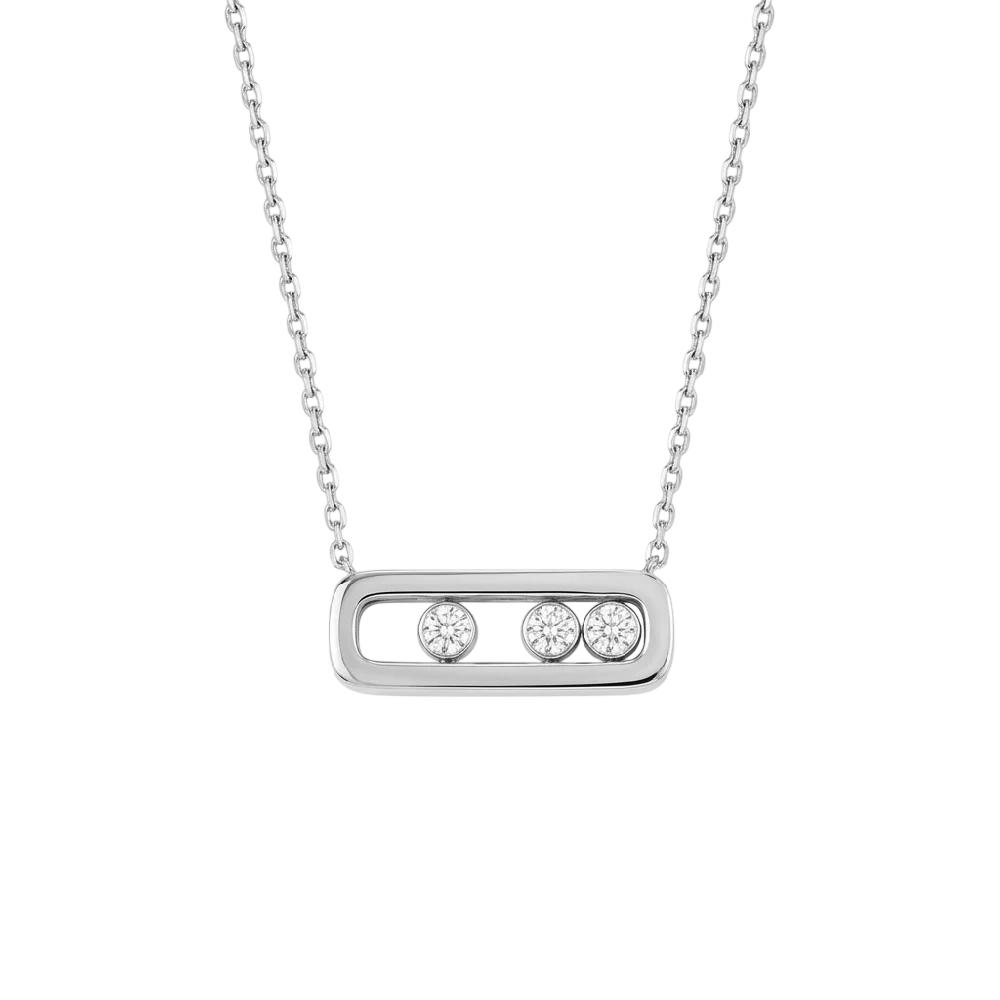 Messika Move Addiction sieraad van goud met diamant op egale achtergrond