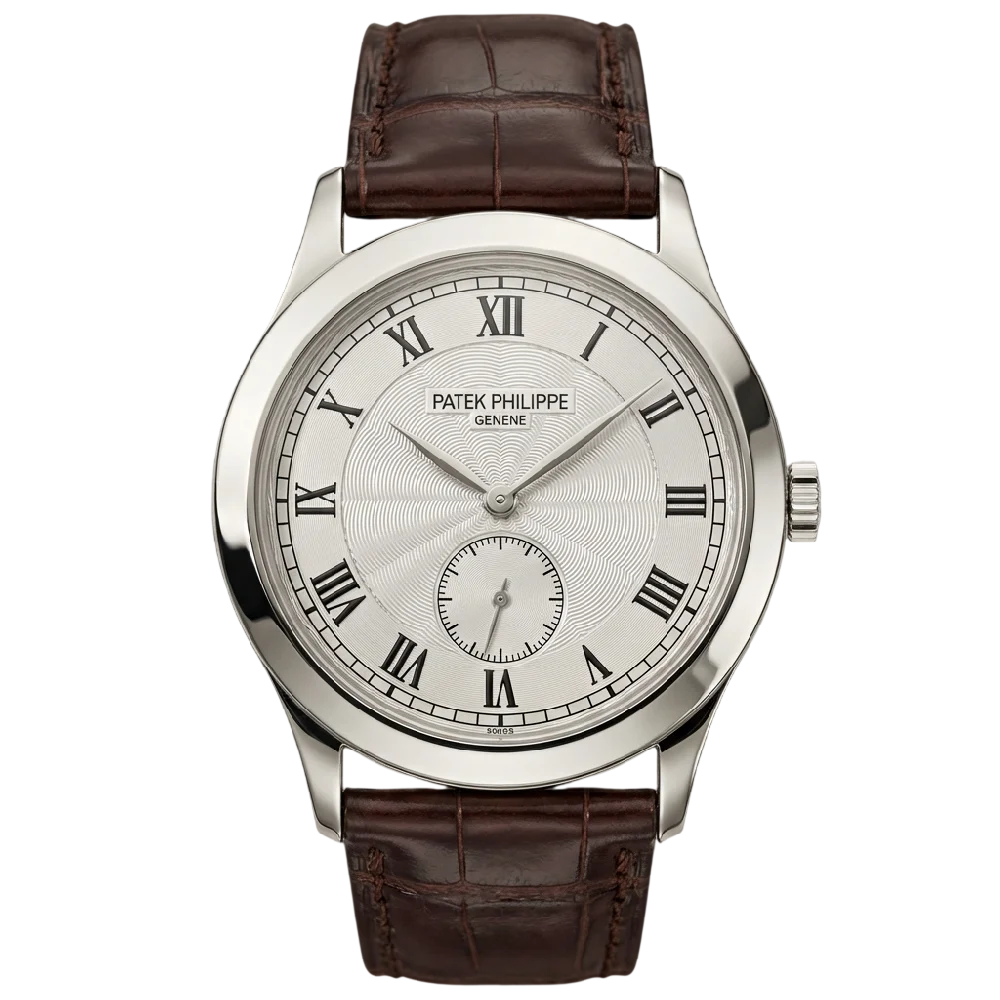 Patek Philippe Calatrava horloge in goud op een sjieke ondergrond