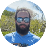 A man with a beard wearing sunglasses.