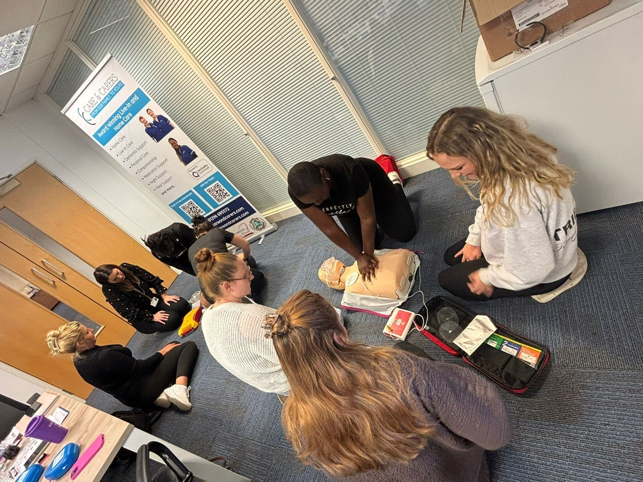 Some moments from the training below — lots of team work and learning in action