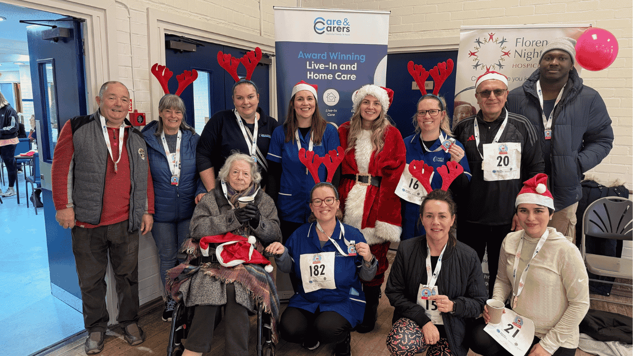 Care & Carers Team Join the Festive Fun at the Haddenham Santa Dash