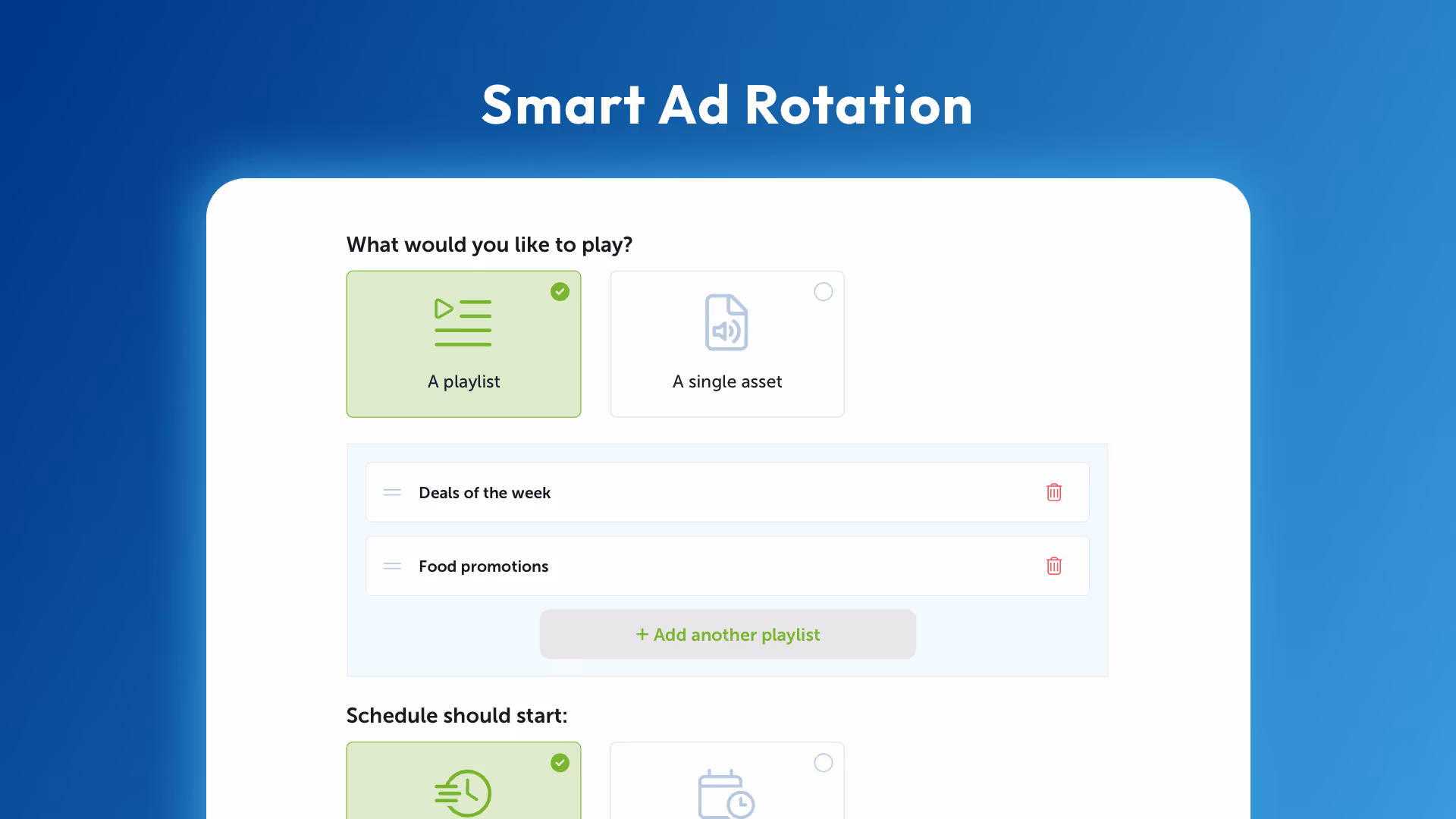 In-store radio video thumbnail