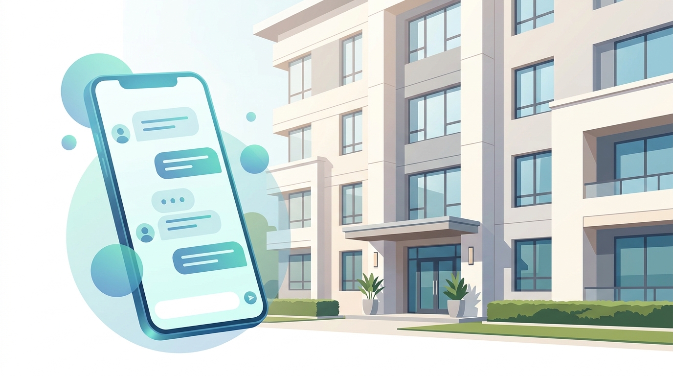 Property manager viewing an AppFolio guest card on a laptop with AI leasing activity — tour bookings, prequal answers, and ID verification