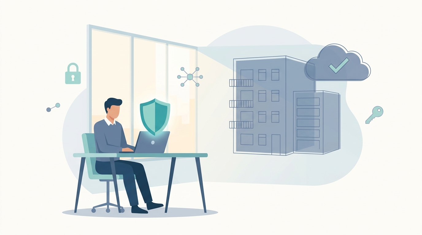 Property manager reviewing a vendor security checklist before connecting an AI leasing tool to their PMS