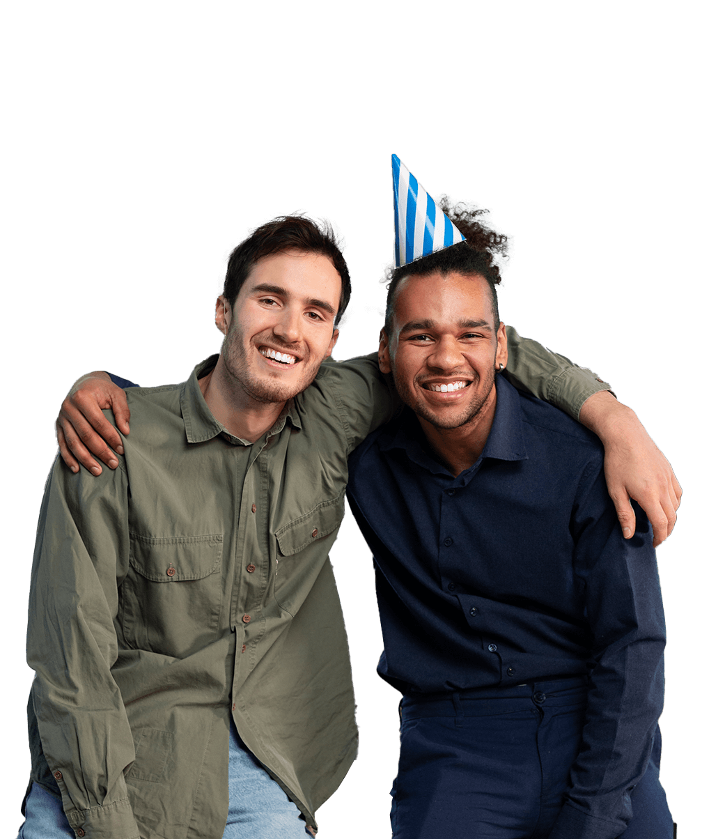 Friends celebrating birthday