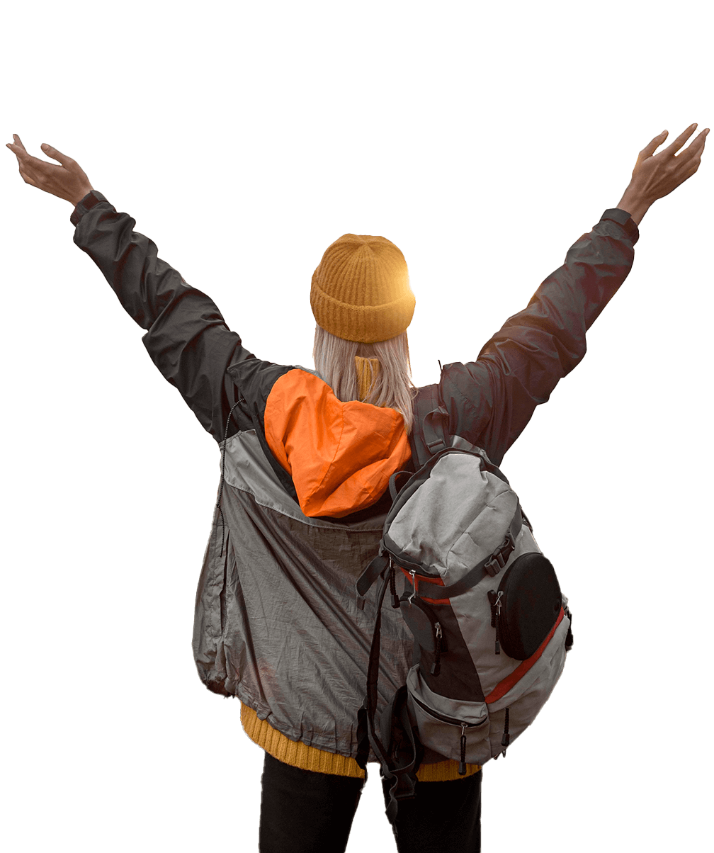 A woman after reach a objective