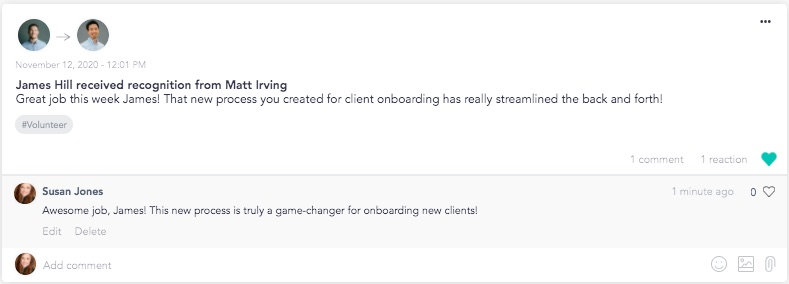 Thank employees for creating new process improvements and sharing innovative ideas