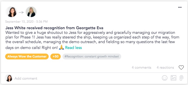 Shine a light on amazing team leaders with Cooleaf's peer recognition