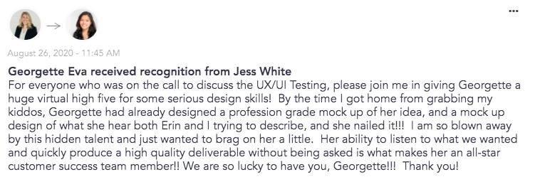 Timely, authentic recognition motivates employees to go above and beyond