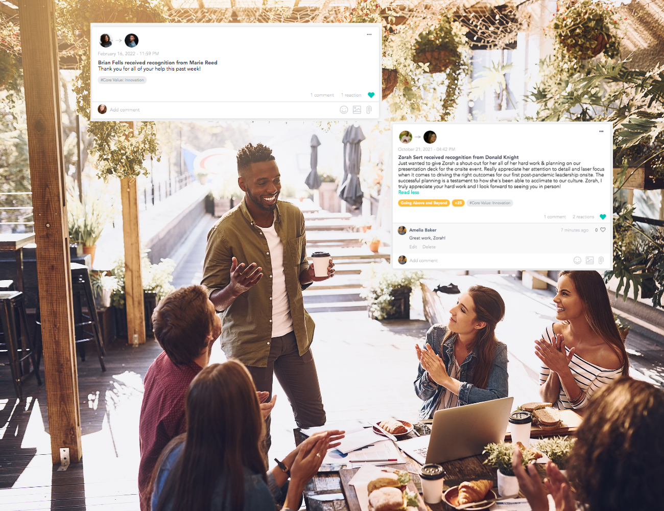 Recognize your team for great work with Cooleaf