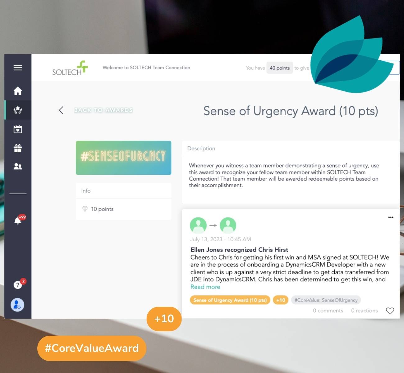 soltech cooleaf core values challenge