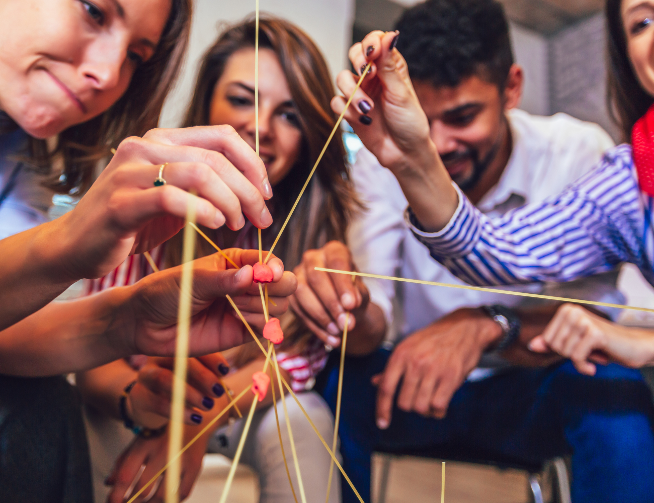 Team working together, team collaboration