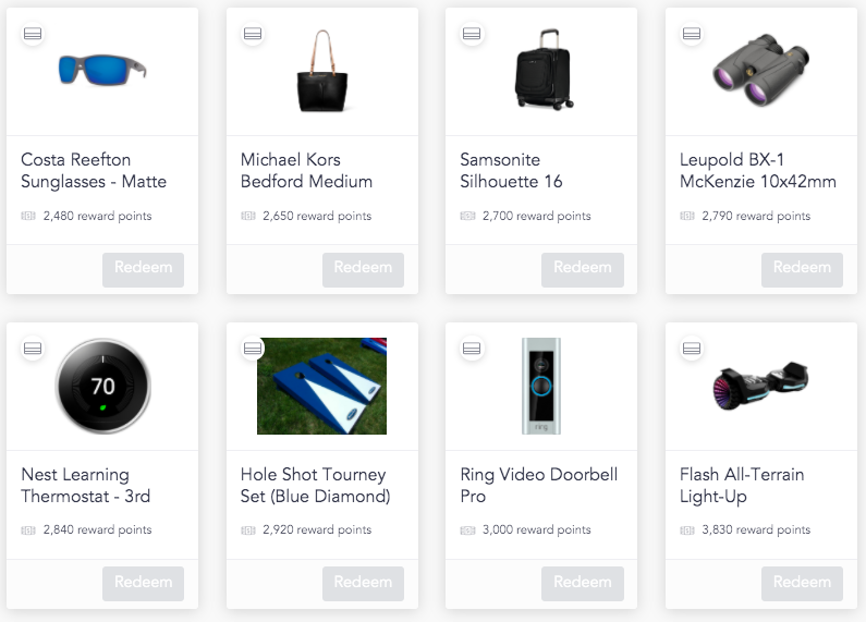 Cooleaf rewards catalog