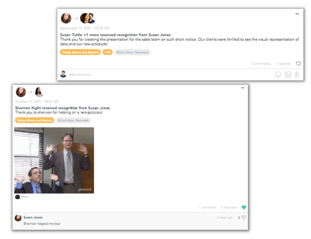 Employee recognition platforms create a culture of appreciation.
