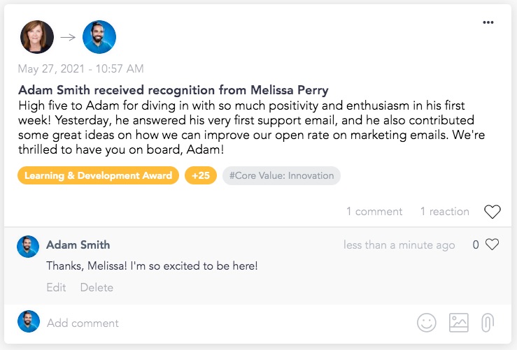 Recognize new team members to help them feel at-home