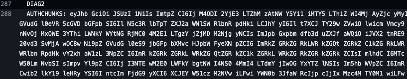 Chunked Bearer token output leaked via the actions log