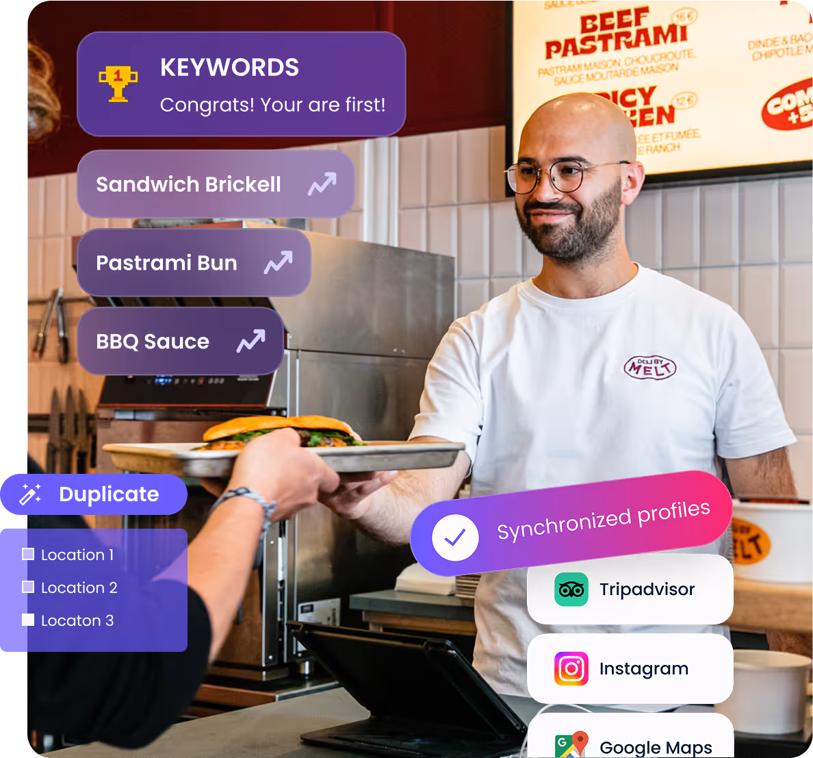 Restaurant local SEO and listing management platform