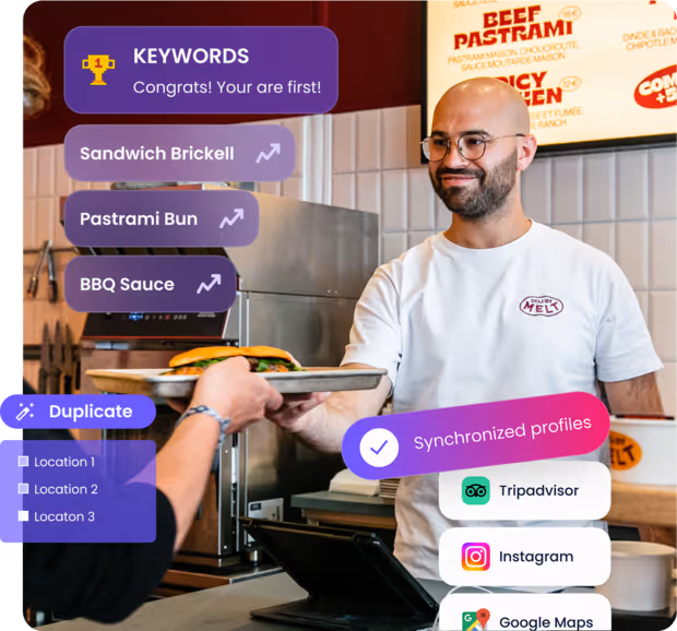 Restaurant local SEO and listing management platform
