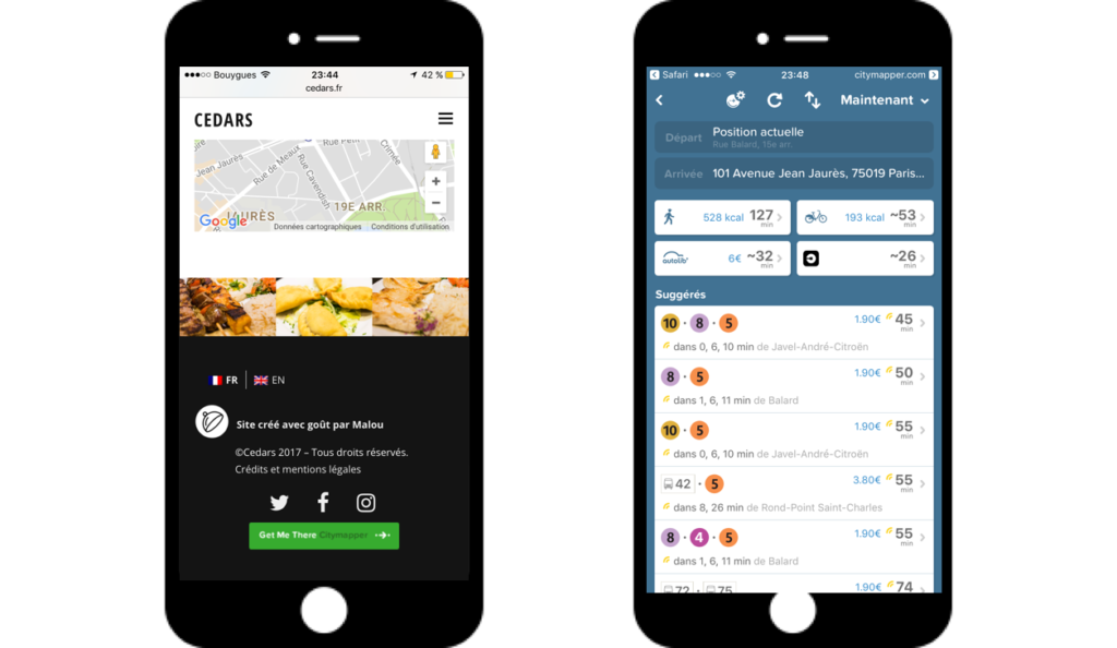Communication digitale restaurant-google-horaires-annuaires-commentaires-clients-photos-Instagram-Facebook-jeux concours-influenceurs-site internet-CEDARS