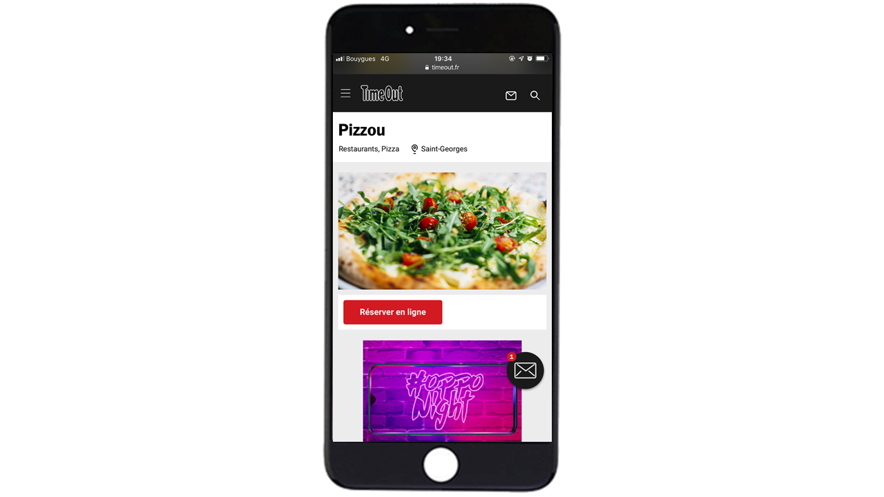 média - Time Out - restaurant - Pizzou - visibilité - notoriété