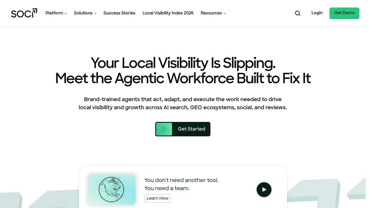 Screenshot of https://soci.ai