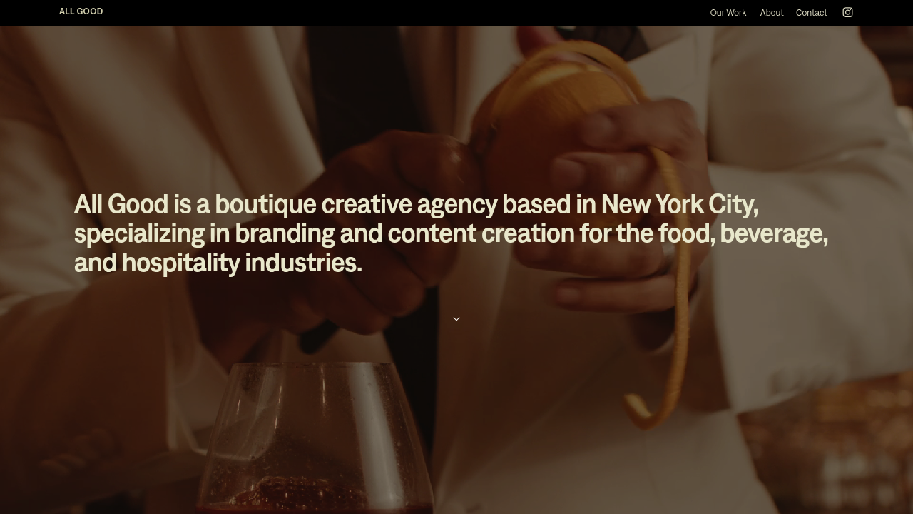 Screenshot of https://allgoodnyc.com