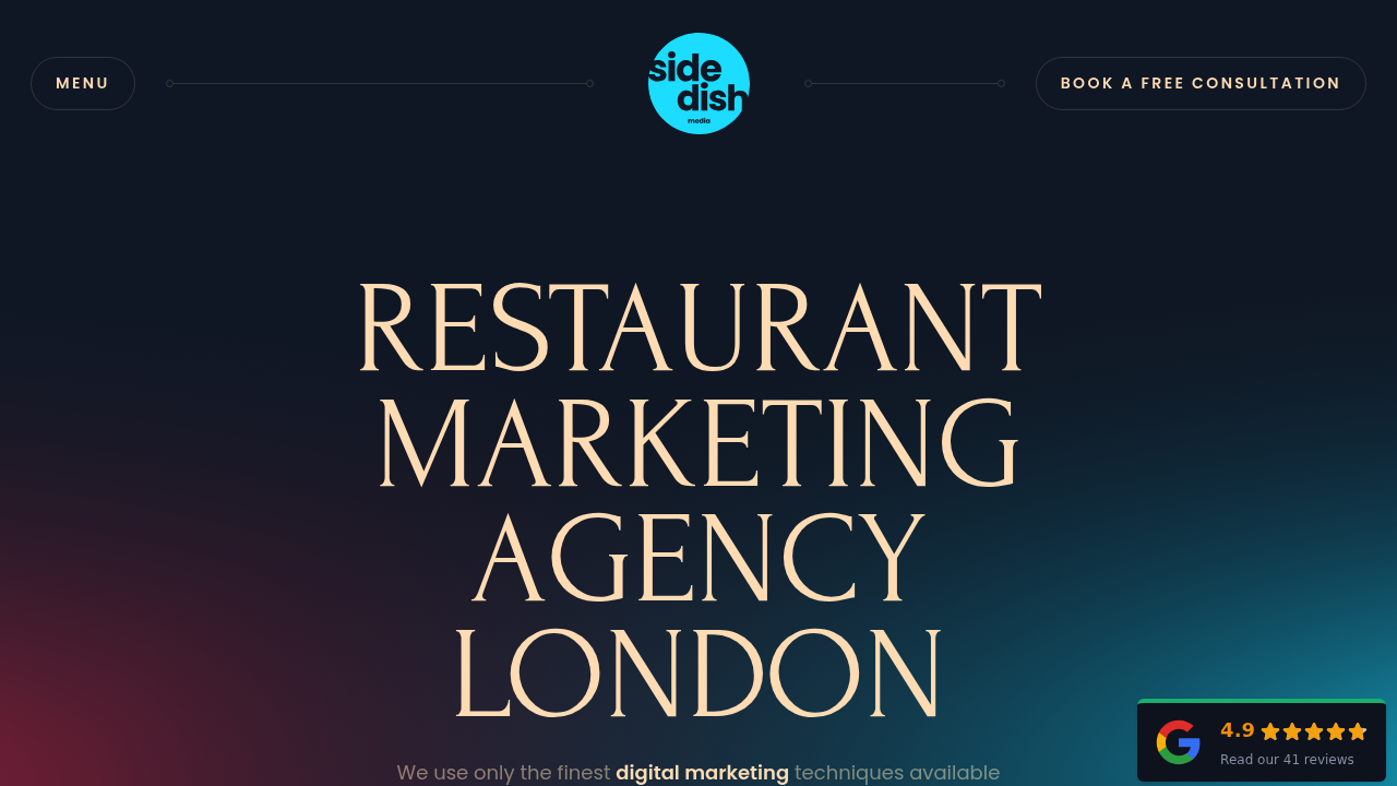 Screenshot of https://sidedishmedia.co.uk