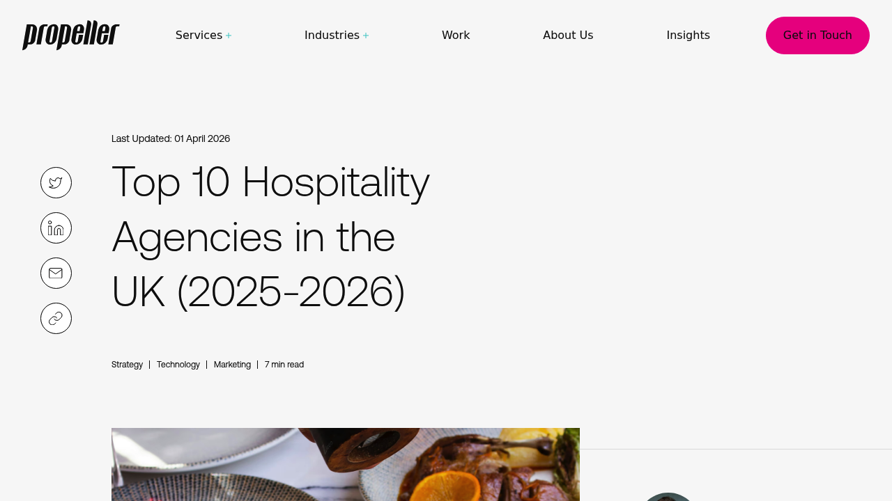 Screenshot of https://www.propeller.co.uk/insights/top-hospitality-agencies-in-uk