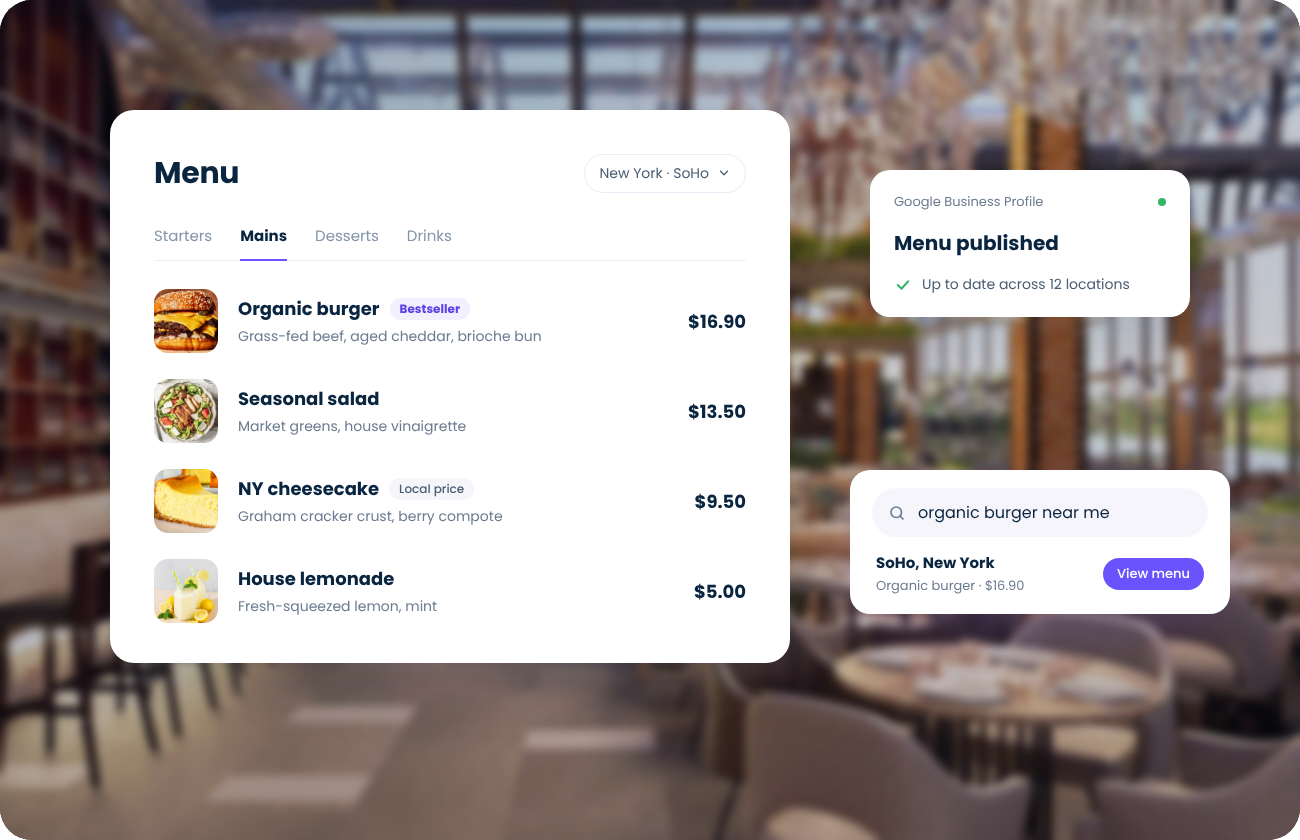 Menu Management