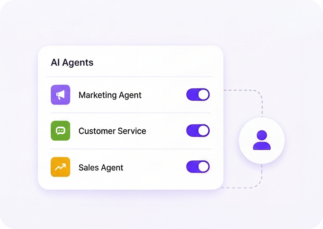 Toggle which AI agents are active