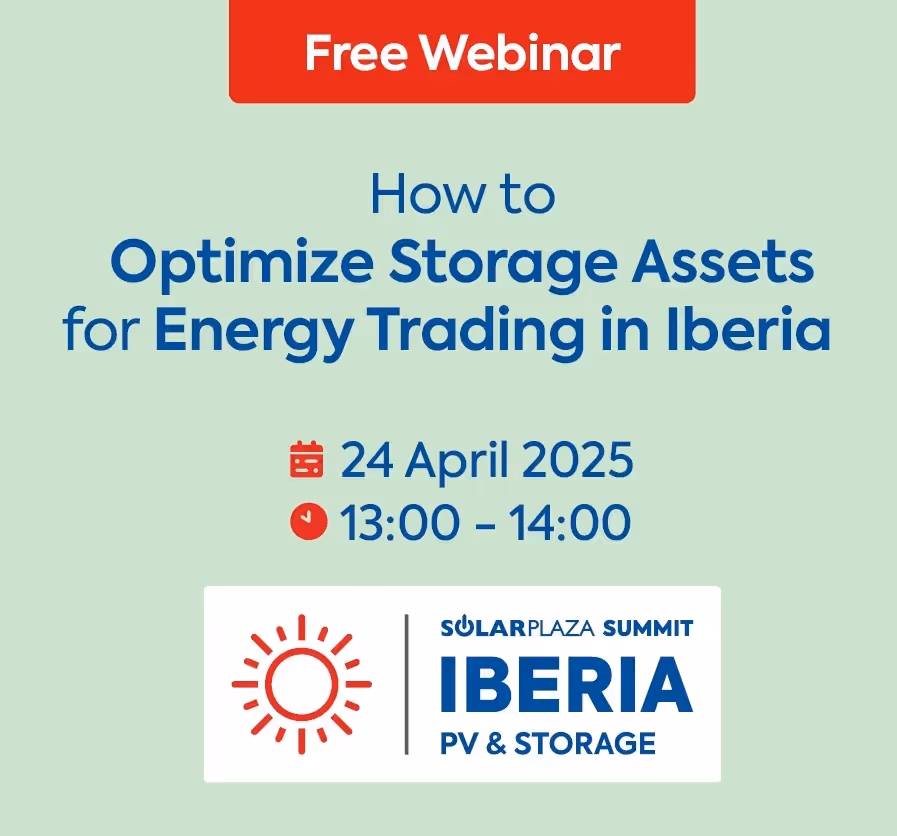 Join our upcoming webinar with Solarplaza: "How to Optimize Storage Assets for Energy Trading in Iberia"