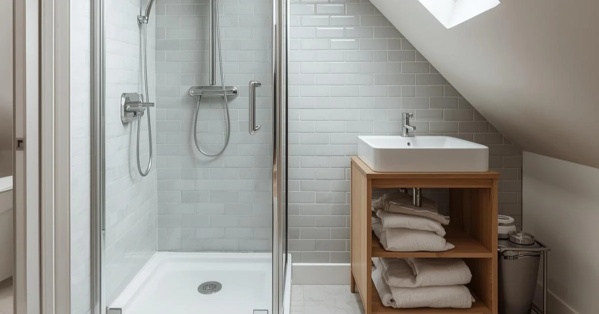 Loft shower room ideas for sloped ceilings