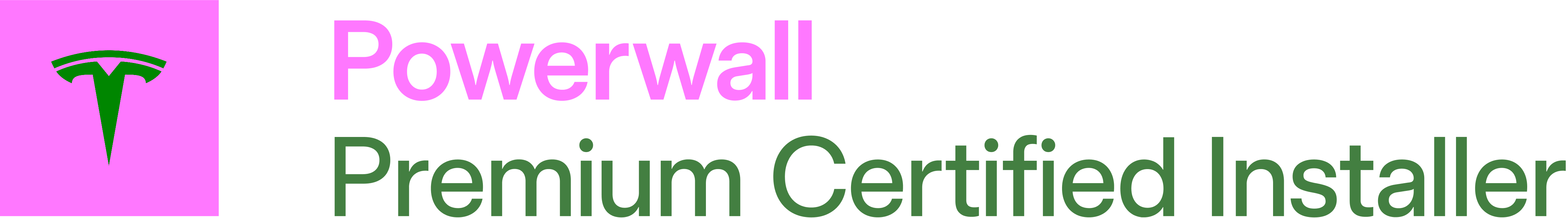 Tesla Powerwall Premium Certified Installer logo