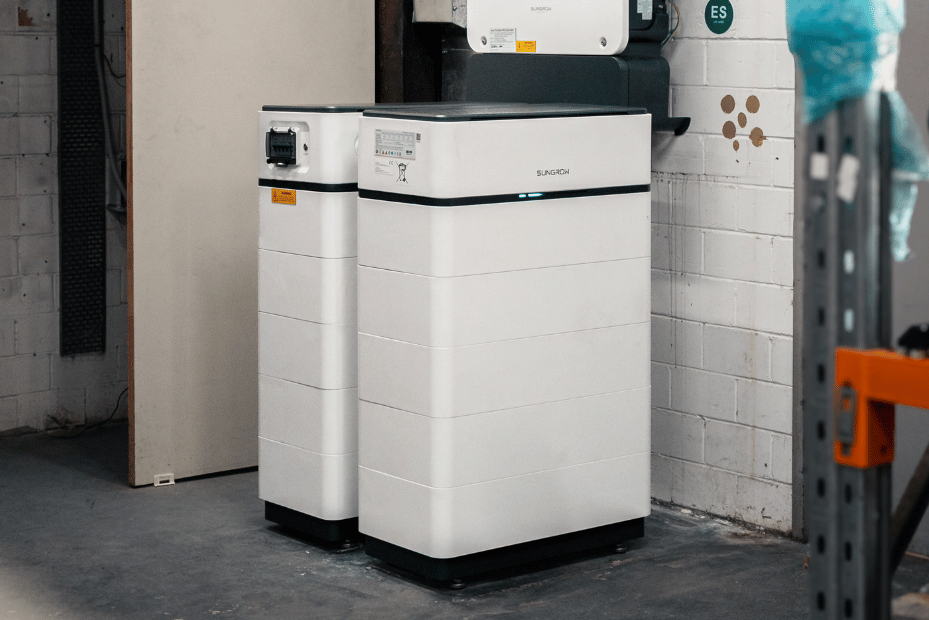 Sungrow SBH modular batteries installed at Single O coffee roaster by Green.com.au commercial solar
