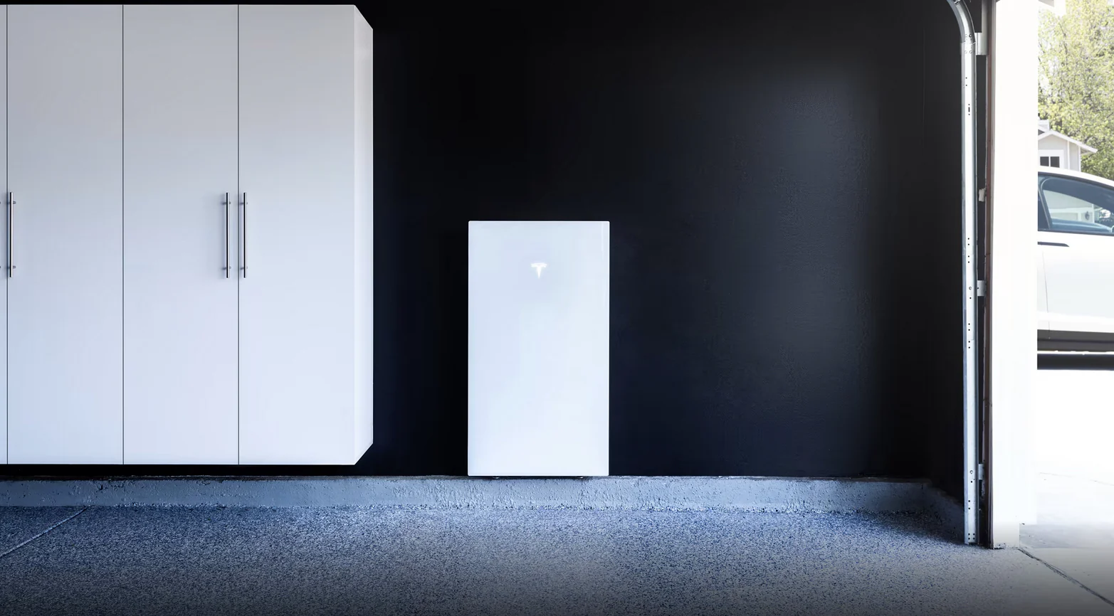 Tesla Powerwall 3 in a residential garage