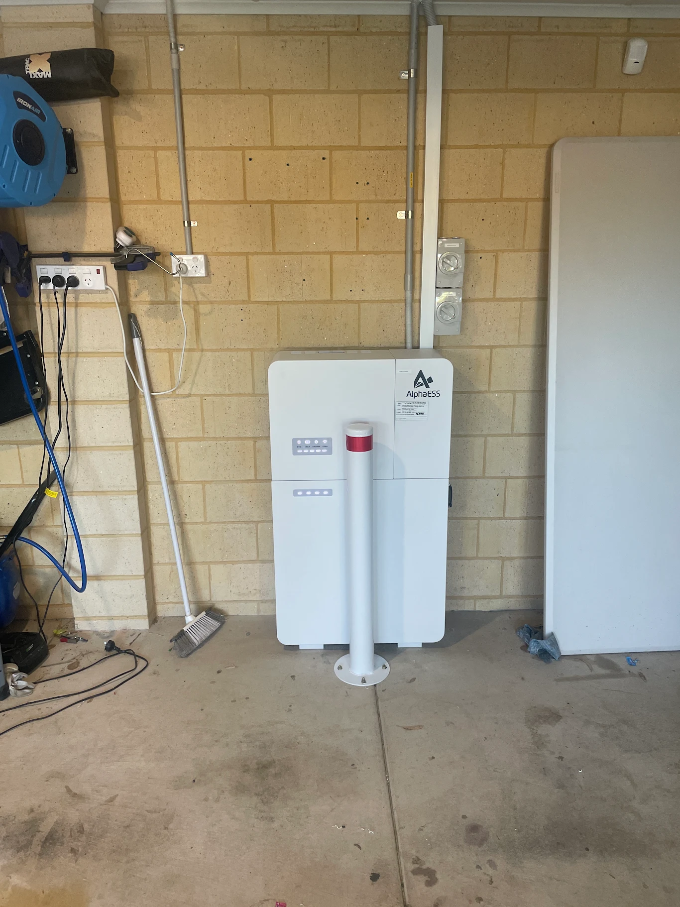 Alpha ESS installed in the garage of a home