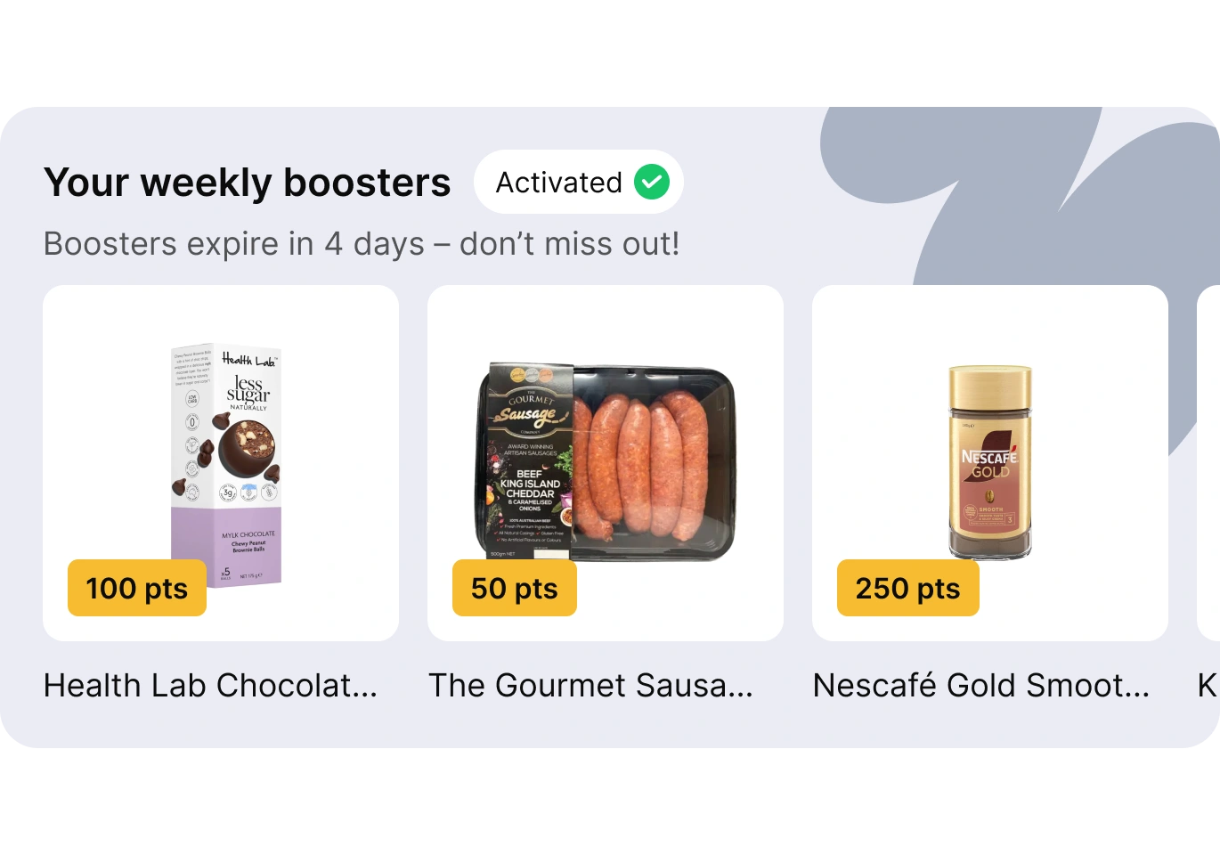 Go Rewards - Weekly Boosters