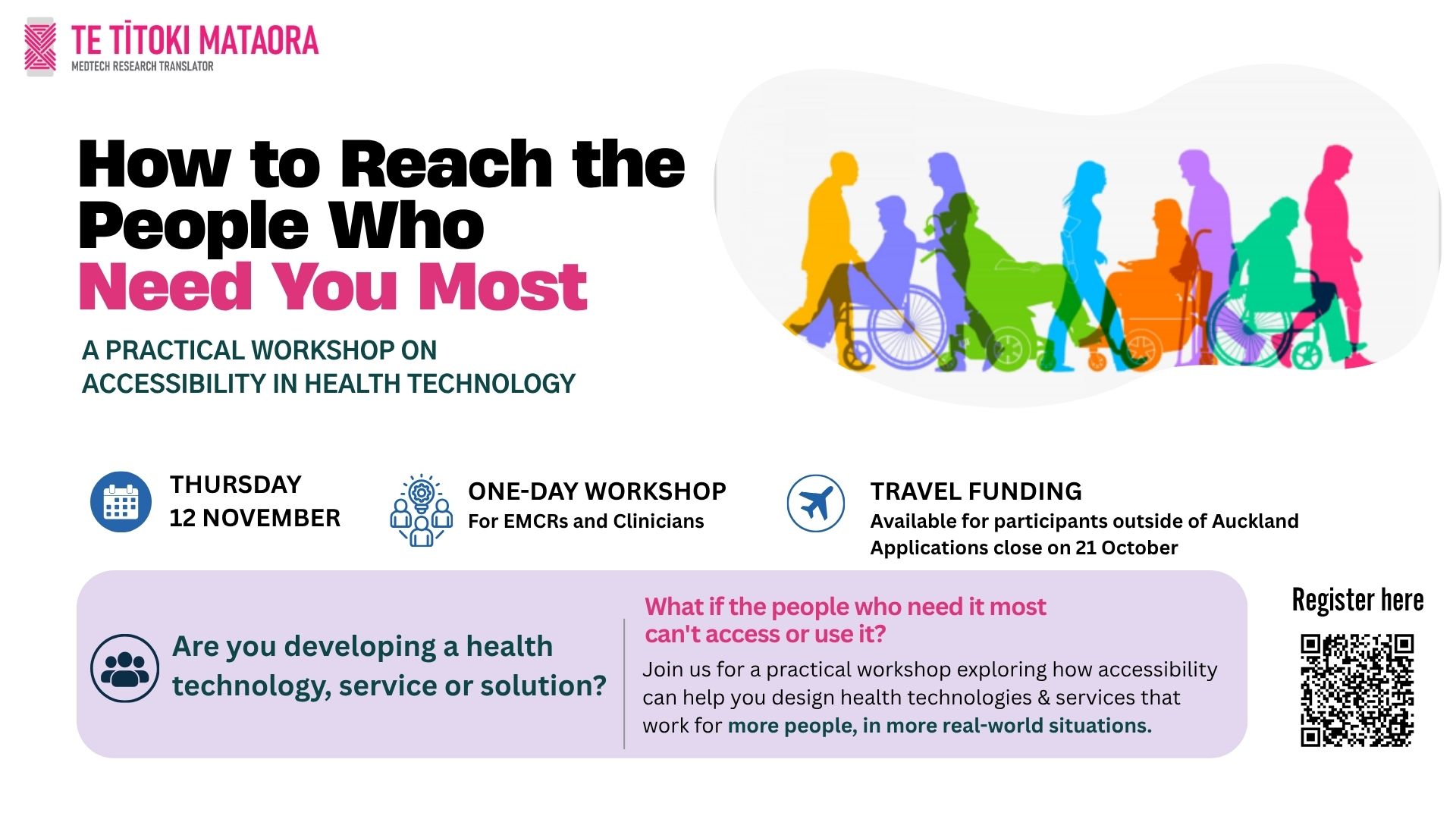 Calling all researchers and clinicians interested in the development of accessible health technologies – this is not your ordinary workshop!