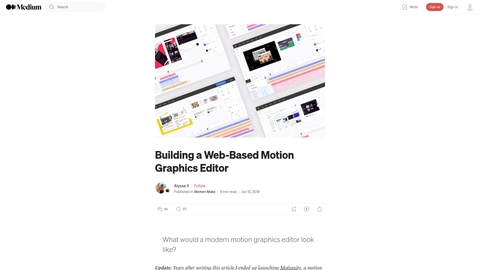 Building a Web-Based Motion Graphics Editor