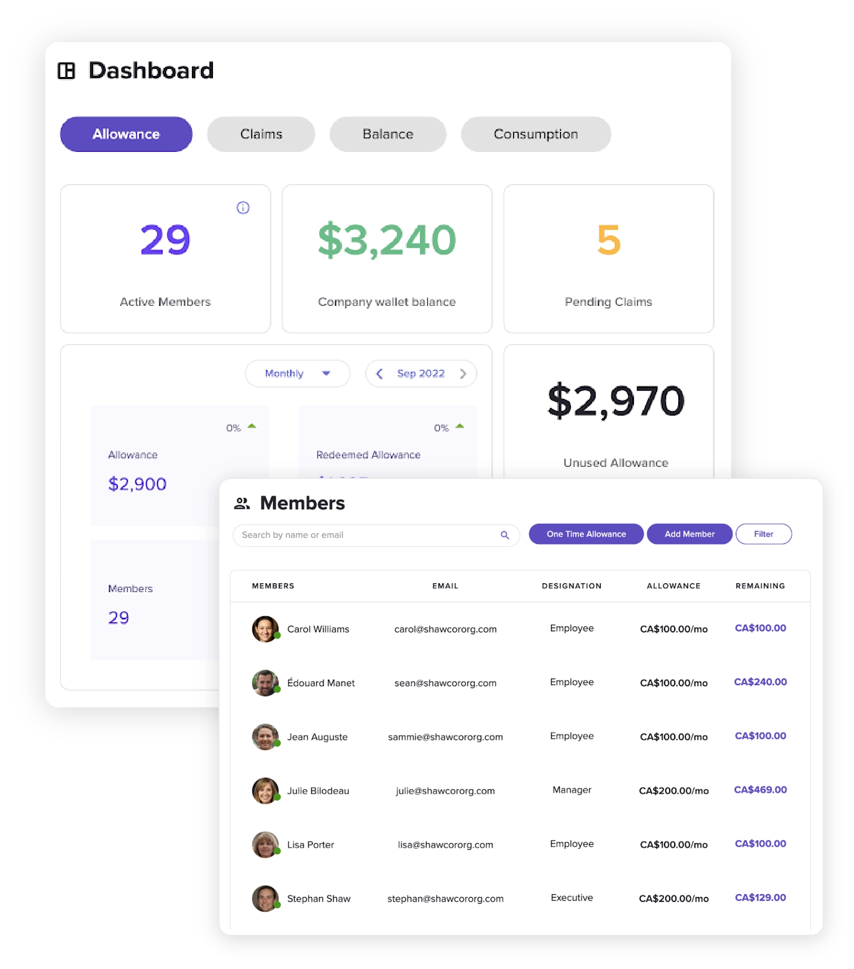 company portal dashboard