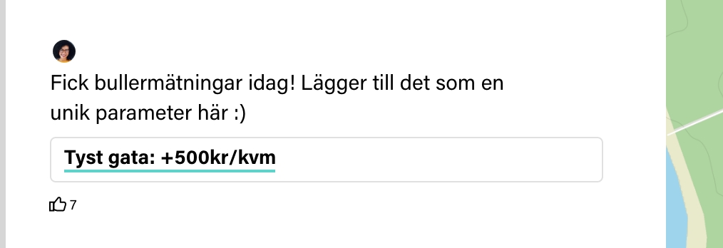 Image of a notification from a team member in Pattern