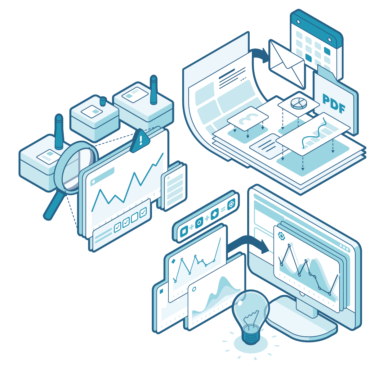 Composizione illustrativa piattaforma MyMove