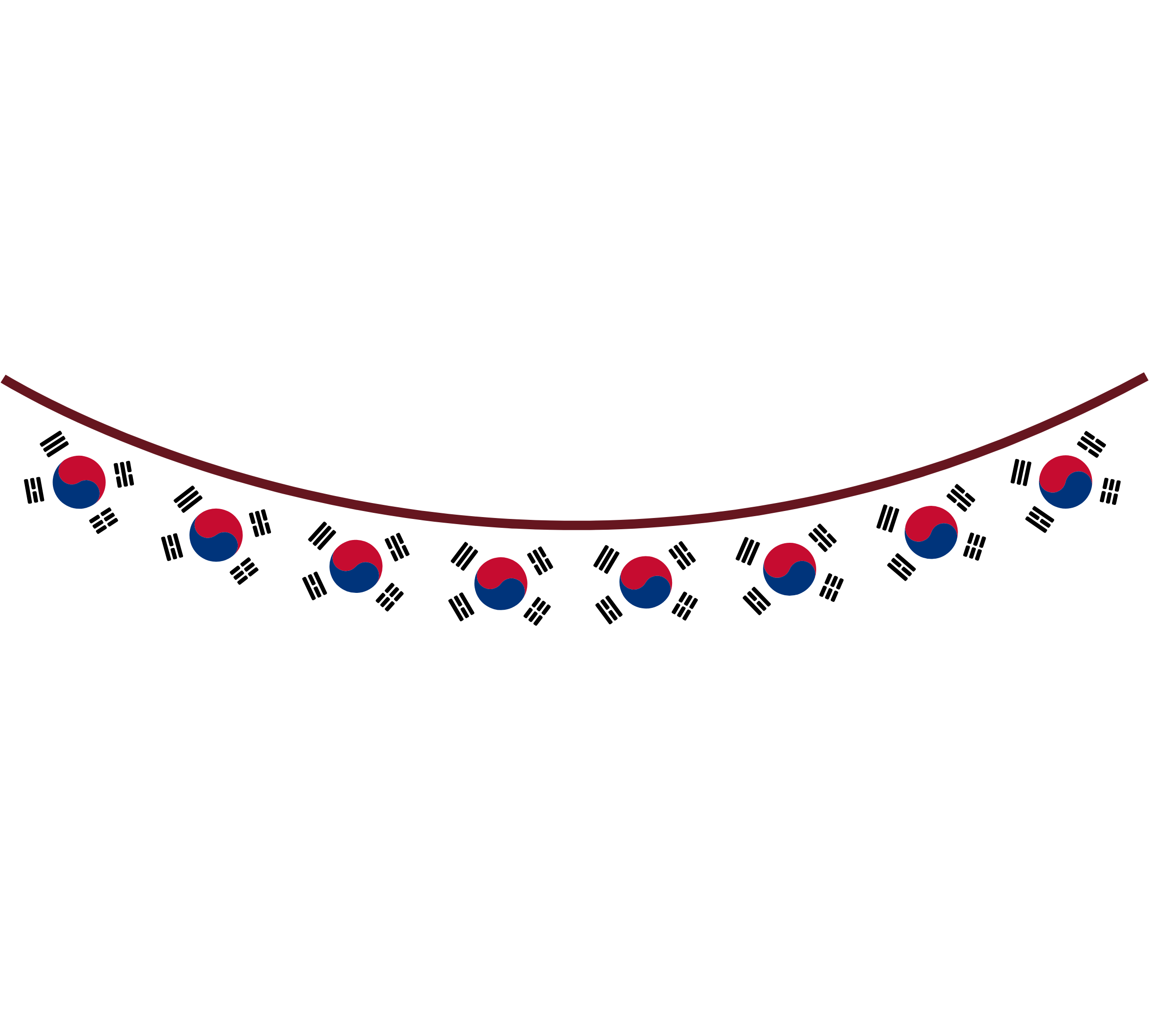 korean flags