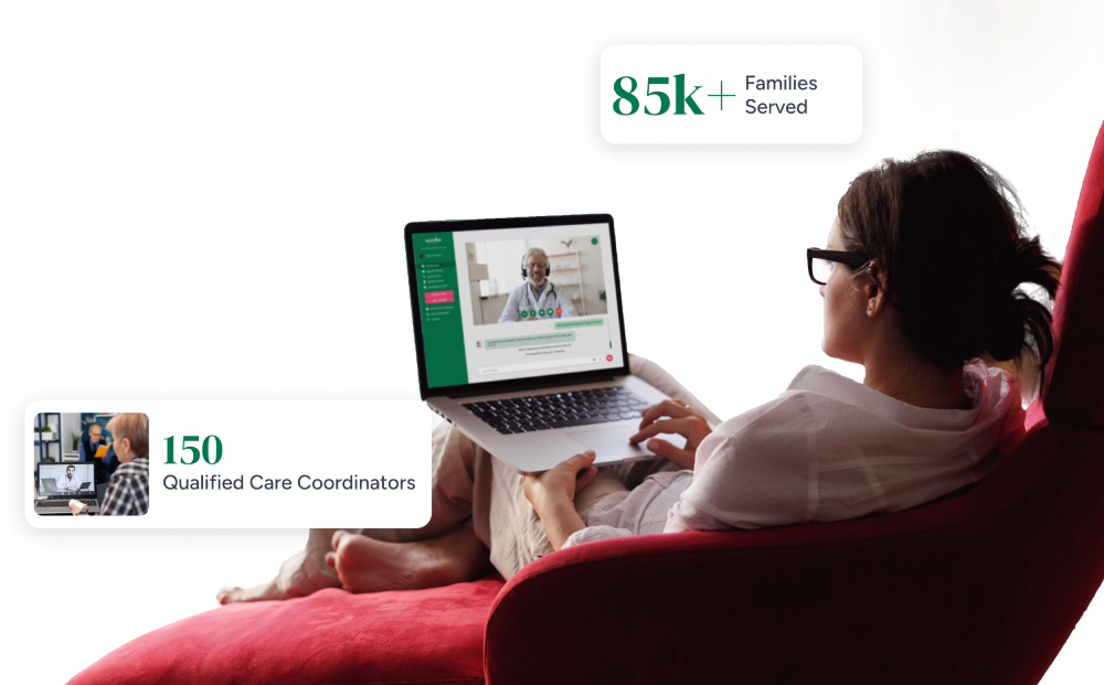 Women talk with expert