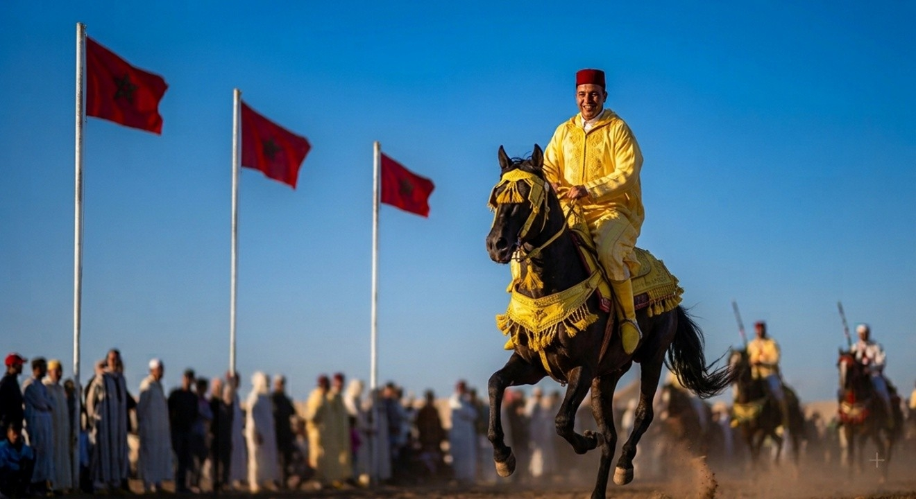 Traditional Fantasia horse show in Morocco